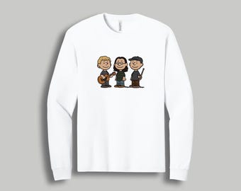 Rush Retro Cartoon Long Sleeve Tee - Iconic Canadian Rock Band T-Shirt