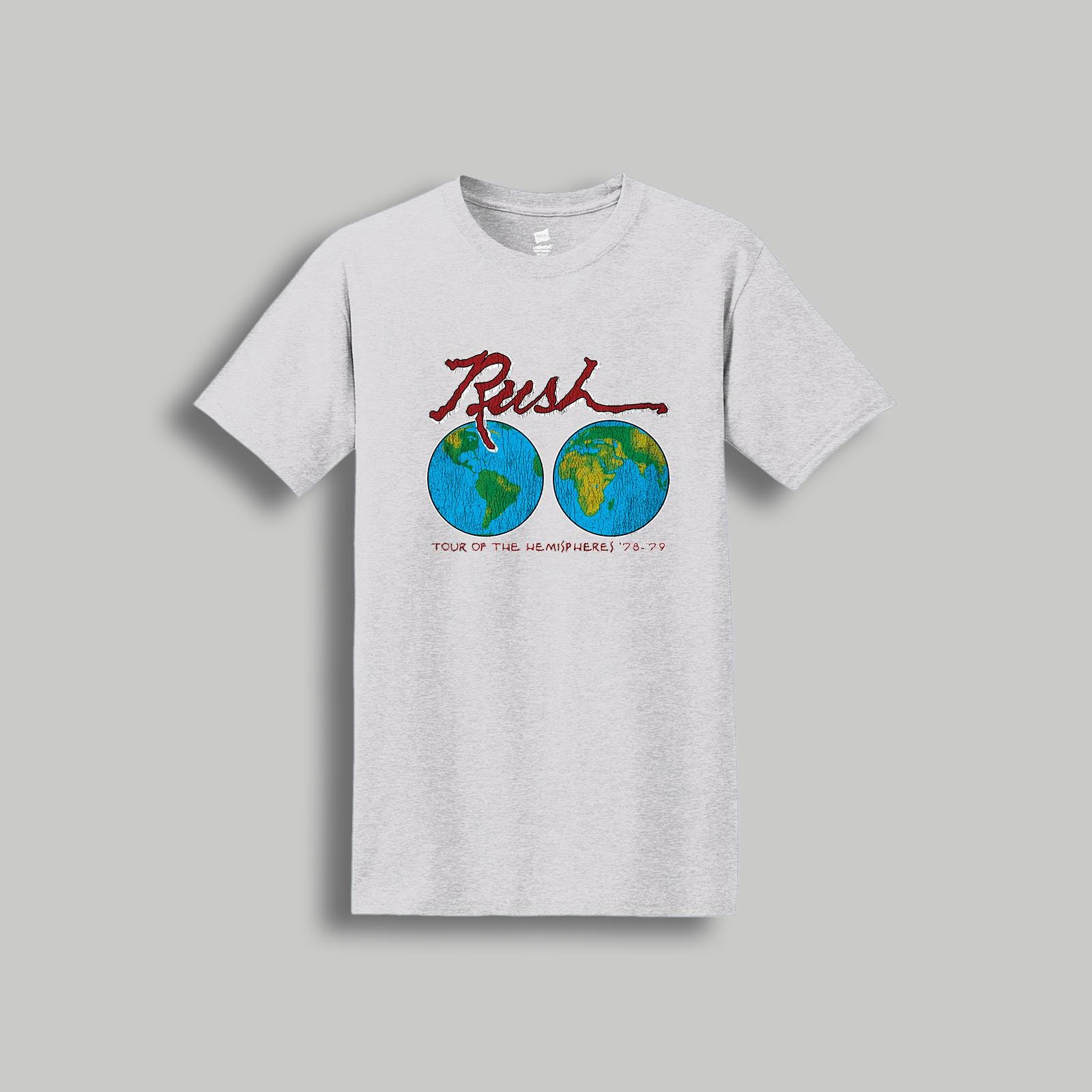 Hemispheres Tour Vintage Graphic T-shirt - Rush Tribute 70's Band