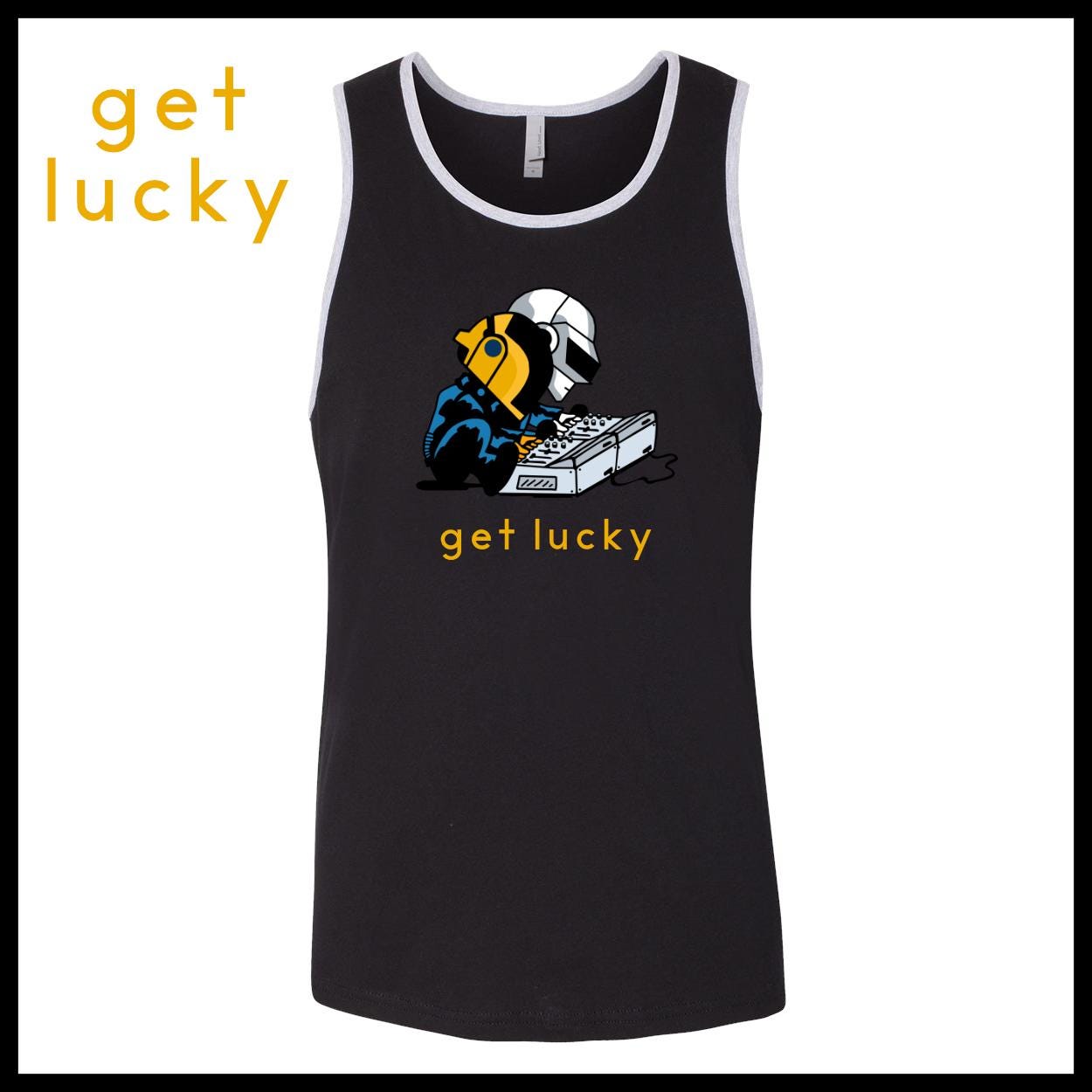 Daft Punk Get Lucky Tシャツ ブラック　M Daft Punk Get Lucky - Etsy