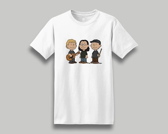 Rush Inspired Retro Cartoon T-Shirt - Iconic Canadian Rock Band Graphic Tee