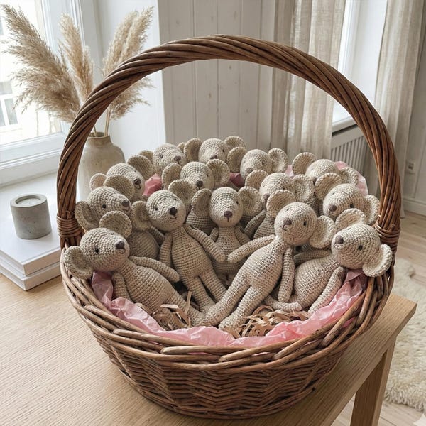 Crochet Mouse Pattern PDF | Amigurumi Toy 6.7 Inches