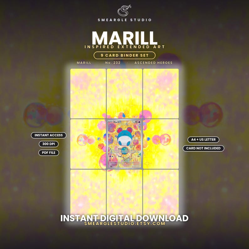 Marill 232/217 Extended Binder Art Display (Digital Download) image 1