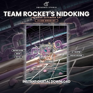 Team Rocket's Nidoking Ex 233/182 Extended Binder Art Display (Digital Download) image 1