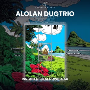 Alolan Dugtrio 208/191 Extended Binder Art Display (Digital Download)