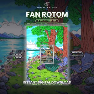 Exhibición de arte de encuadernación extendida para ventilador Rotom 250/217 (descarga digital) imagen 1