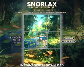 Snorlax 51 Extended Binder Art Binder Display (Digital Download)
