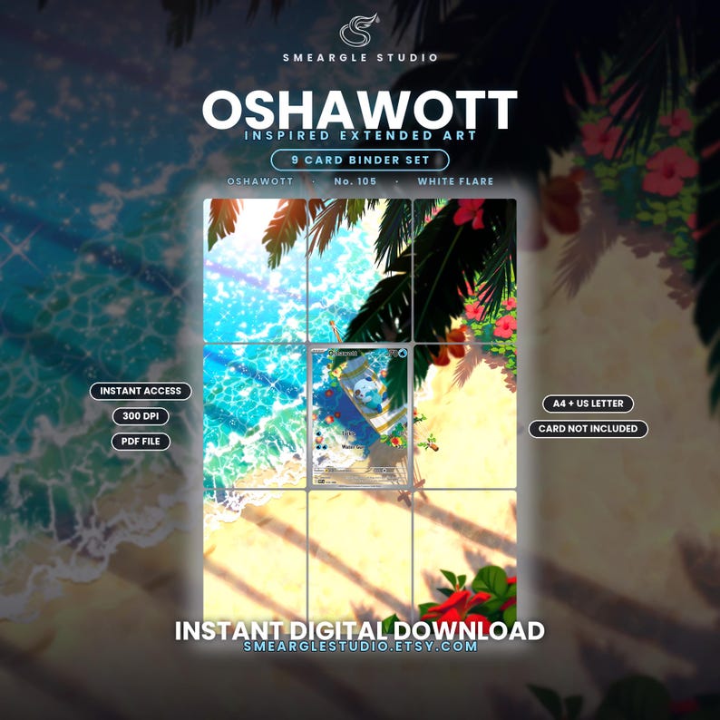 Oshawott 105/86 Extended Binder Art Display (Digital Download) image 1