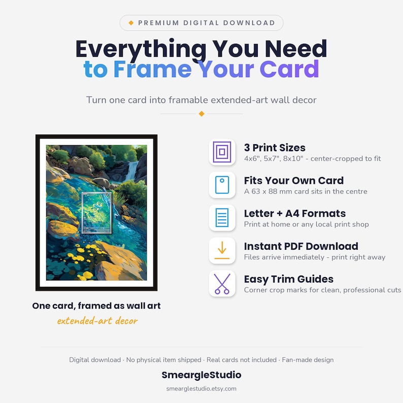 Froakie 88/86 Extended Art - Pokemon Framed Wall Print | Printable Digital Download Poster image 2