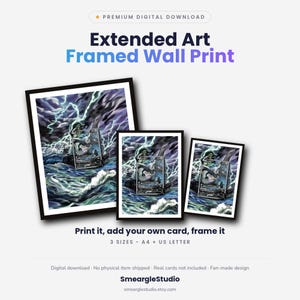 Lugia V 186/195 Arte Extendido - Lámina enmarcada de Pokémon / Póster digital imprimible para descargar imagen 1