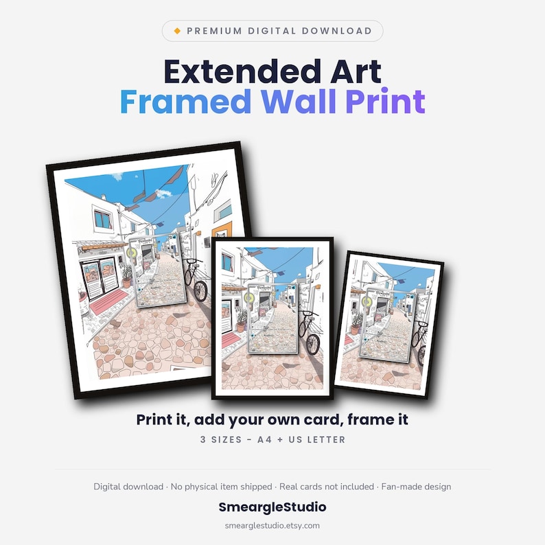 Slowpoke 204/198 Extended Art - Pokemon Framed Wall Print | Printable Digital Download Poster image 1