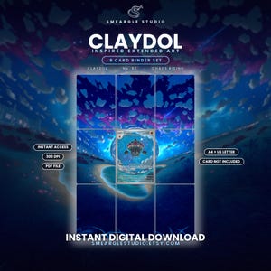 Claydol 92/86 Extended Binder Art Display (Digital Download) image 1