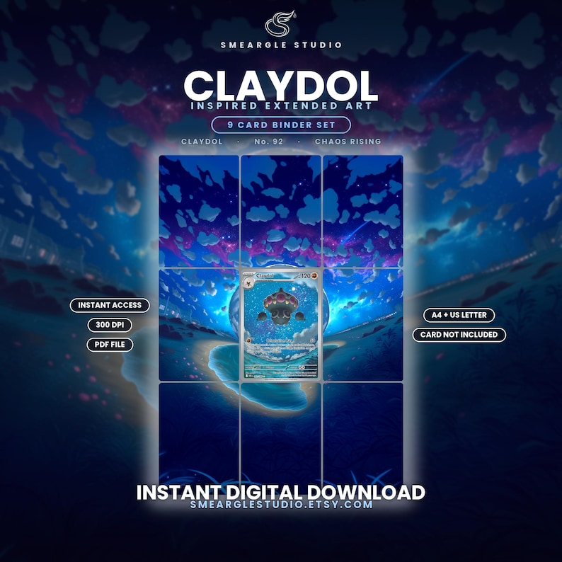 Claydol 92/86 Extended Binder Art Display (Digital Download) image 1