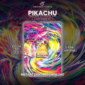 Pikachu VMAX 44/185 Extended Binder Art Display (Digital Download)