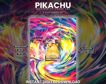 Pikachu VMAX 44/185 Extended Binder Art Display (Digital Download)