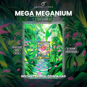 Mega Meganium ex 272/217 Utökad pärmkonstdisplay (digital nedladdning) bild 1