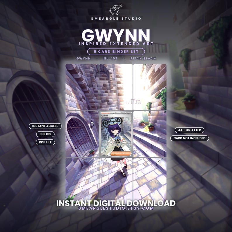 Gwynn 109 Extended Binder Art Display (Digital Download) image 1