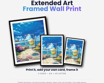 Psyduck 226/217 Extended Art - Pokemon Framed Wall Print | Printable Digital Download Poster