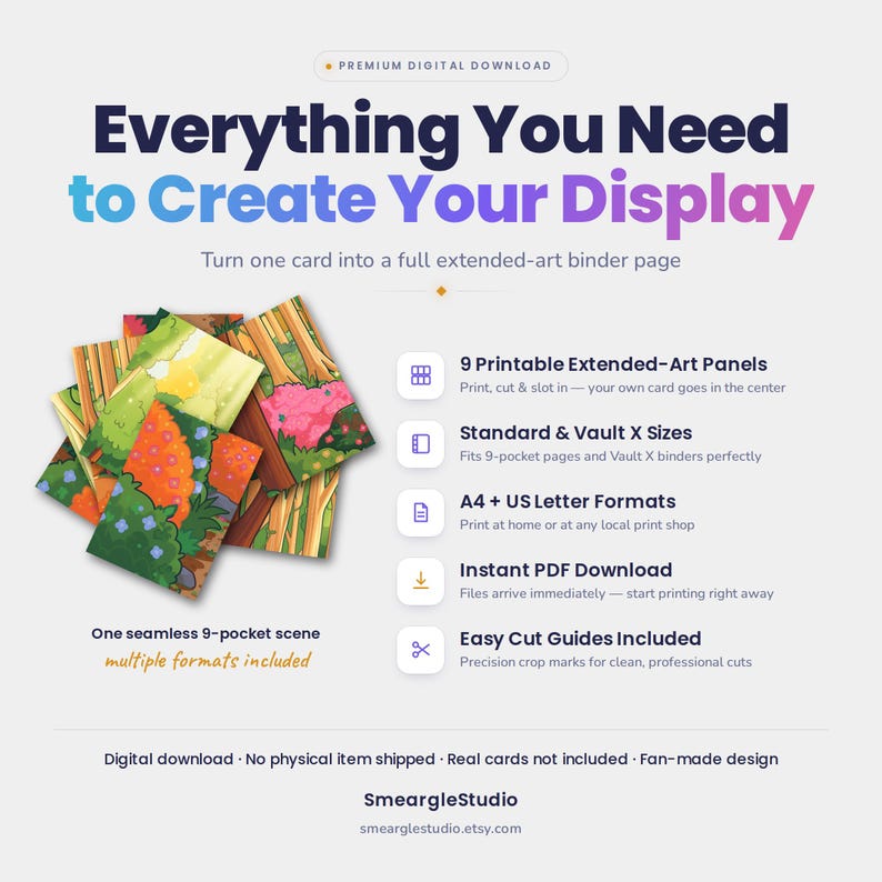 Snivy 87 Extended Binder Kunstdisplay (Digitale download) afbeelding 2