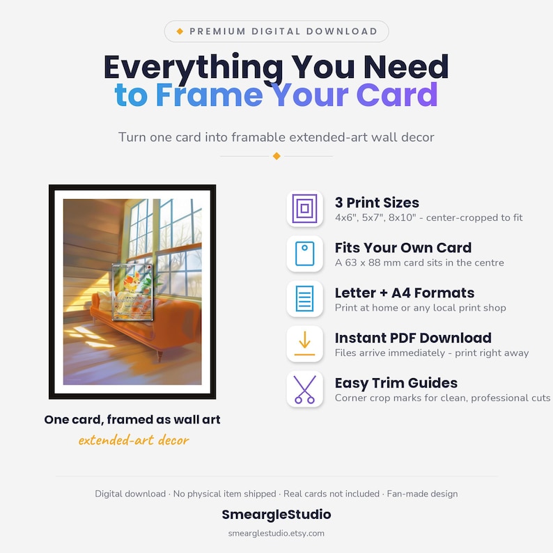 Fennekin 80 Extended Art - Pokemon Framed Wall Print | Printable Digital Download Poster image 2