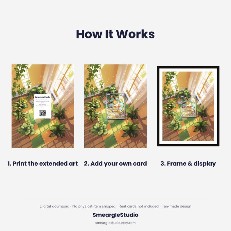 Eevee 173 Extended Art - Pokemon Framed Wall Print | Printable Digital Download Poster image 4