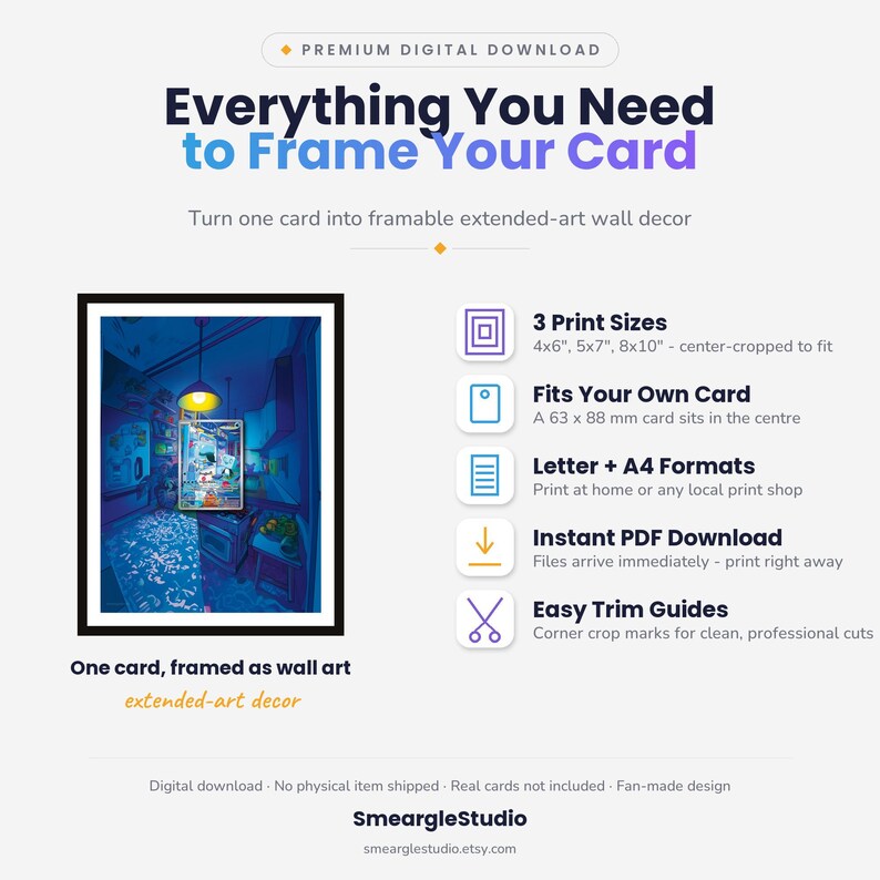 Eiscue 205 Extended Art - Ingelijste Pokémon-muurposter | Printbare digitale downloadposter afbeelding 2