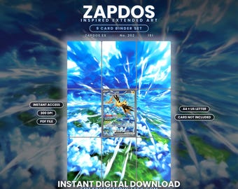 Zapdos ex 202/165 Extended Binder Art Display (Digital Download)
