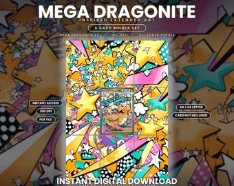 Mega Dragonite ex 271/217 Extended Binder Art Display (Digital Download)