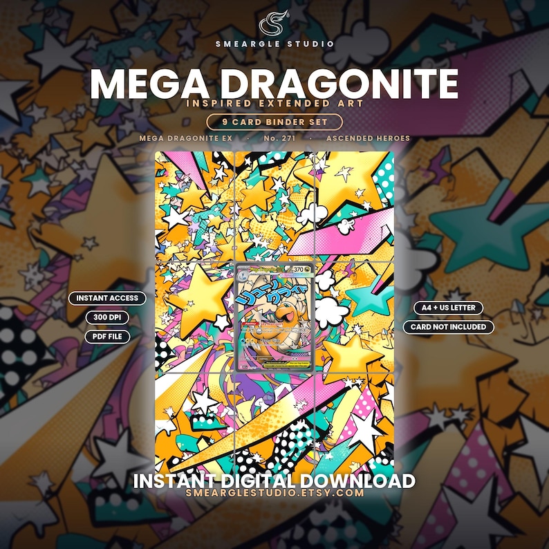 Mega Dragonite ex 271/217 Extended Binder Art Display (Digital Download) image 1