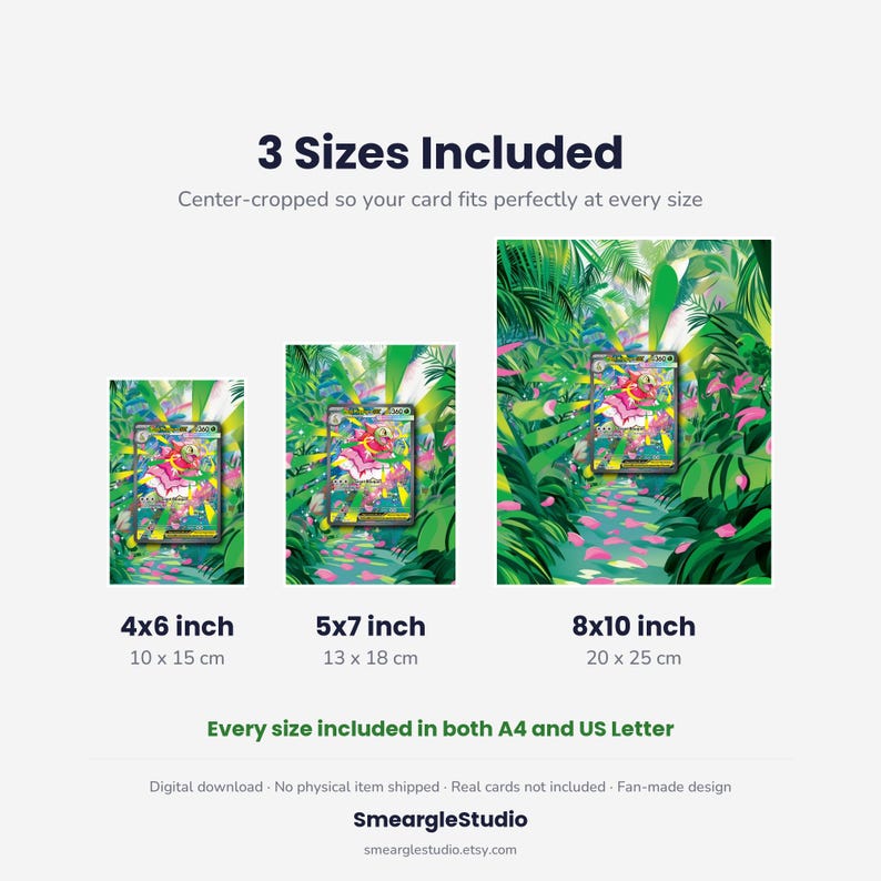 Mega Meganium ex 272/217 Extended Art - Pokemon Framed Wall Print | Printable Digital Download Poster image 3