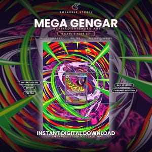 Mega Gengar ex 267/217 Extended Binder Art Display (Digital Download)