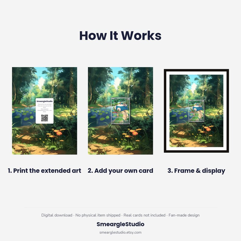 Snorlax 51 Extended Art - Pokemon Framed Wall Print | Printable Digital Download Poster image 4
