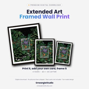 Haunter 27 – Rozszerzona grafika – Pokemon w ramce | Plakat do pobrania w wersji cyfrowej zdjęcie 1