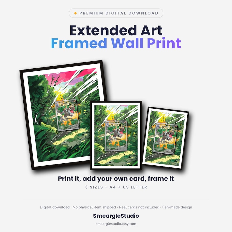 Tyrunt 70 Extended Art - Pokemon Framed Wall Print | Printable Digital Download Poster image 1