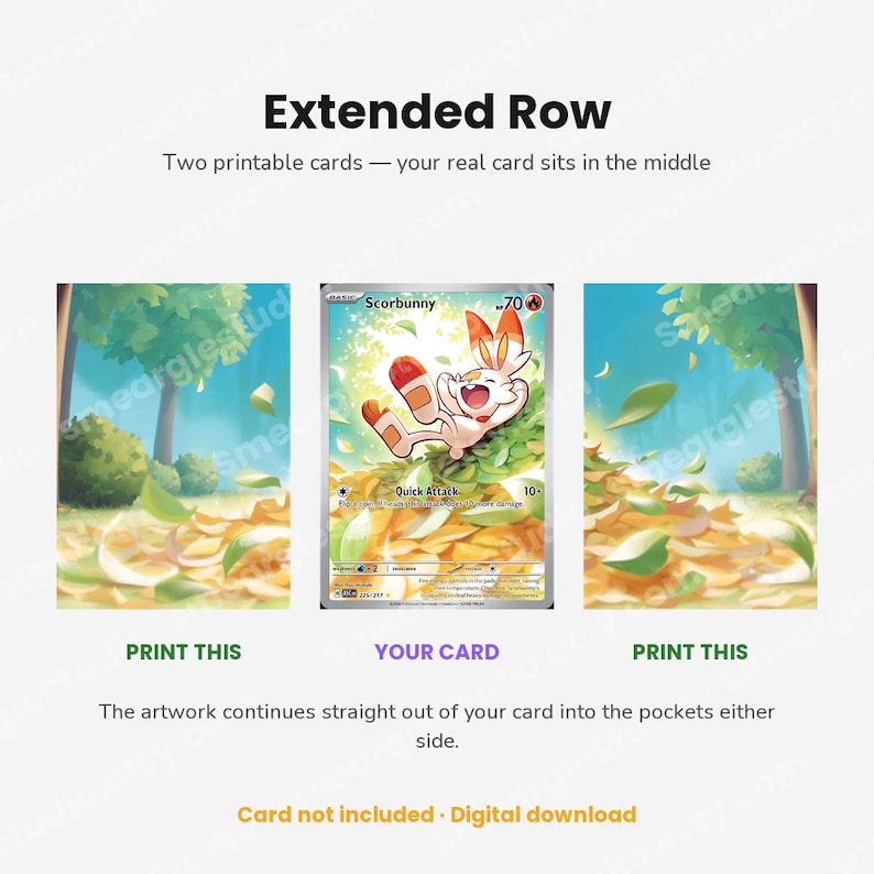 Scorbunny 225/217 Extended Row Art (Digital Download) image 4