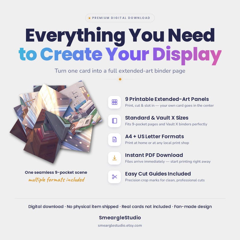 Eevee TG11/TG30 Extended Binder Art Display (Digital Download) image 2