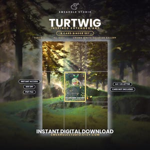 Turtwig GG31/GG70 Extended Binder Art Display (Digital Download) image 1