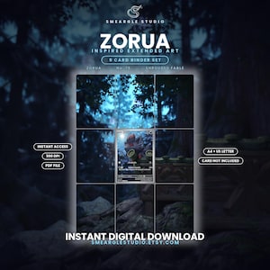 Zorua 75/64 Extended Binder Art Display (Digital Download) image 1