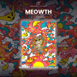 Meowth 121/88 Extended Binder Art Binder Display (Digital Download)