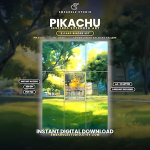 Pikachu GG30/GG70 Binder Art Display (Digitaler Download) Bild 1