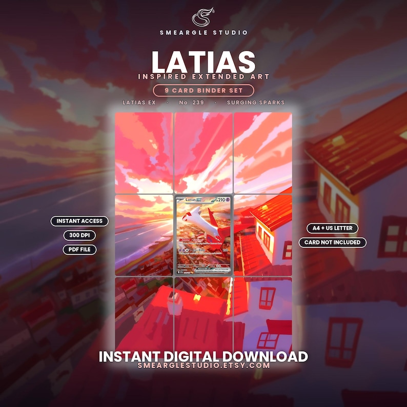 Latias Ex 239/191 Extended Binder Art Display (Digital Download) image 1