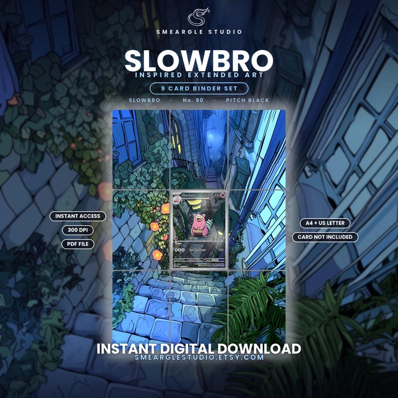 Slowbro 90/84 Extended Binder Art Display (Digital Download) image 1