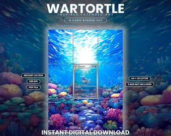 Wartortle 171/165 Extended Binder Art Display (Digital Download)