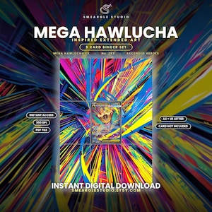 Mega Hawlucha ex 283/217 Raccolta estesa di illustrazioni (download digitale) immagine 1