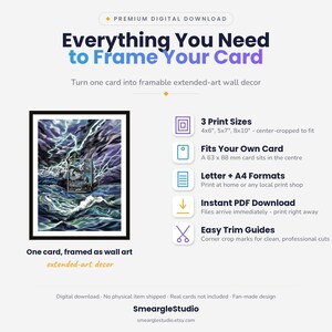 Lugia V 186/195 Arte Extendido - Lámina enmarcada de Pokémon / Póster digital imprimible para descargar imagen 2
