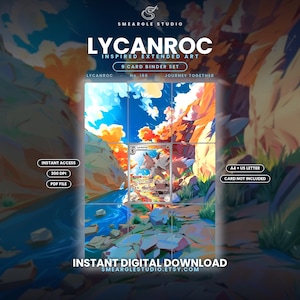 Lycanroc 166/159 Extended Binder Art Display (Digital Download) image 1