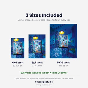 Eiscue 205 Extended Art - Ingelijste Pokémon-muurposter | Printbare digitale downloadposter afbeelding 3