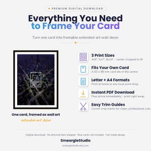 Mewtwo 52 Extended Art - Pokemon Framed Wall Print | Printable Digital Download Poster image 2