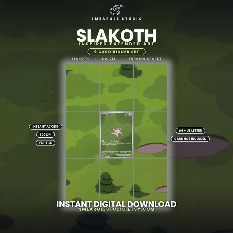 Slakoth 212/191 Extended Binder Art Display (Digital Download) image 1