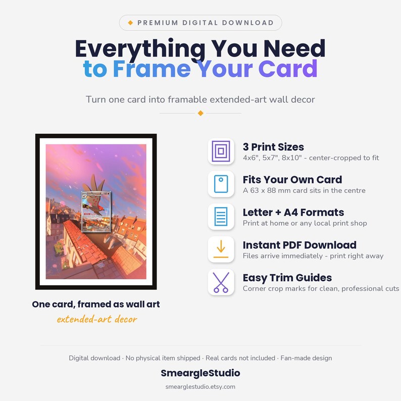 Talonflame 91/88 Extended Art - Pokemon Framed Wall Print | Printable Digital Download Poster image 2
