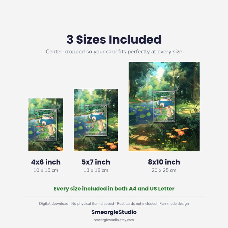 Snorlax 51 Extended Art - Pokemon Framed Wall Print | Printable Digital Download Poster image 3
